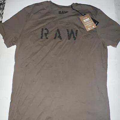 NWT G-Star Raw R T Men’s T Shirt Deep Walnut Sz L MSRP $60 • $19.97