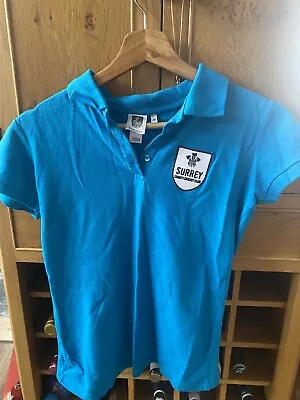 Surrey County Cricket Ladies Polo Shirt Medium 32-34” Approx Chest • £5