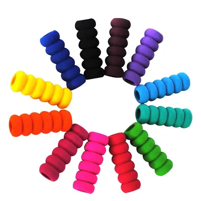 10Pcs Foam Pencil Pen Finger Grips Soft Pen Control Handwriting Aid Random Color • $11.68