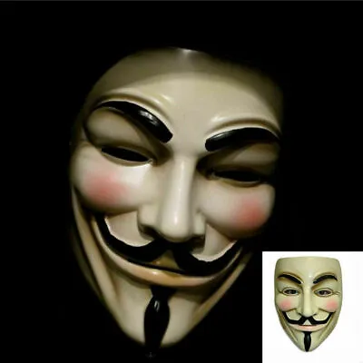 V For Vendetta Mask Cosplay Guy Fawkes Anonymous Mask Resin Party Prop Halloween • $28.49