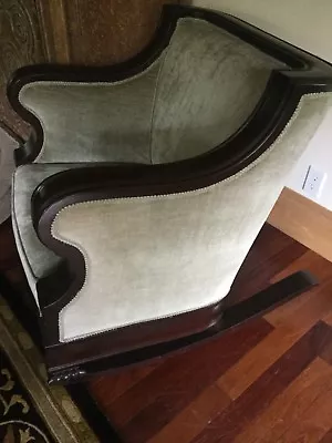Empire Club Chairs Mint Condition One Rocker/ One Stationery Ant Velvet • $5500