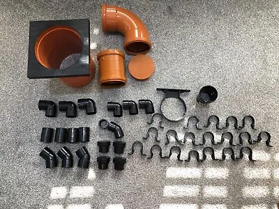 Plumbing Joblot 32mm & 40mm Solvent Waste Pipe And 110mm Underground Fittings • £15