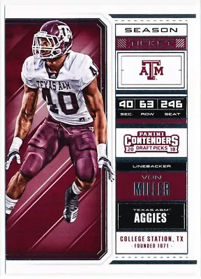 Von Miller 2018 Panini Contenders Draft Picks Football #100 Texas A&M Aggies • $1.49