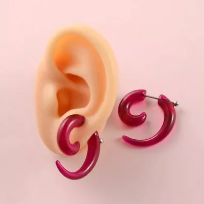 Acrylic Spiral Ear Taper Fake Stretcher Expander Piercing Body Jewelry Plugs Set • $11.91