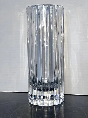 BACCARAT Crystal Vtg Flower Vase 8” HARMONIE Cylinder Made In France • $85