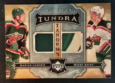 2007-08 Artifacts Tundra Tandems Dual Patch Marian Gaborik & Mikko Koivu 16/25 • $26.17