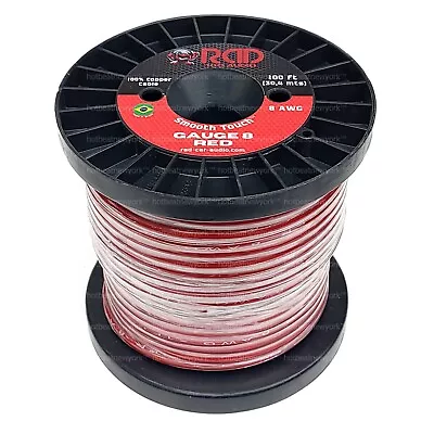 RAD Car Audio Speaker Wire Cable GENUINE Copper 8 Gauge 100Ft RED Made In BRAZIL • $140