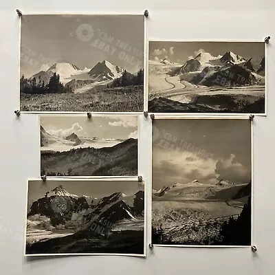 1900s Antique Photo Lot 5 Portfolio Rockies Mt Rainier Glaciers Mountains MW23 • $70.30