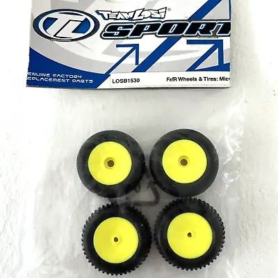 Team Losi Front & Rear Tyre Set For Losi Micro-T (Yellow/4pcs) LOSB1530 OZRC • £92.98