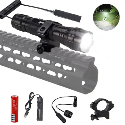 $19.99 • Buy Tactical LED Gun FLASHLIGHT 10000 Lumens Rifle Shotgun Picatinny Mount Battery