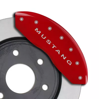 MGP Caliper Covers Bar & Pony Engraving For 2010-2014 Ford Mustang-Red • $289