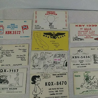 Vintage QSL Radio Cards Lot Amateur Radio QSL Cards Lot California Radio Cards • $19.99