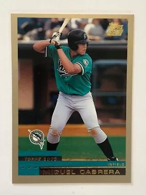 2000 Topps Miguel Cabrera #T40 RC Florida Marlins Future HOF! • $45.95