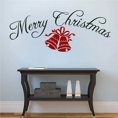 Merry Christmas Bell Decal Christmas Window Stickers Christmas Decorations H44 • $72.95