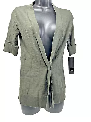 Mossimo Women Olive Green Cardigan Cover Up Half Cuffed Sleeve XS Extra Small • $17.47