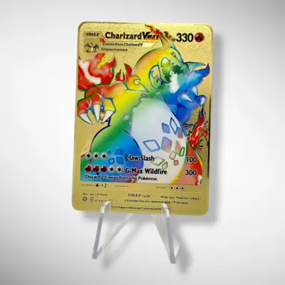 Pokemon Solid Metal Gold Charizard Pichaku Mewtwo & More Cards VMAX EX GX MEGA • £7.95