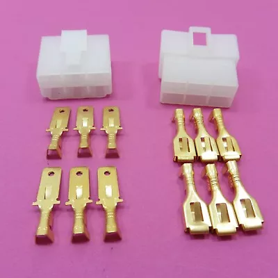 £4.57 • Buy 6.3mm Pin Way Electrical Multi Connector Plug Motorcycle Scooter Car Kits 