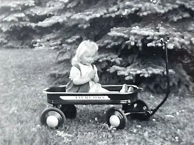 SB Photograph Girl In Toy Mercury Wagon 1946 • $14.50