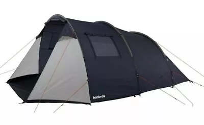 Halfords 6 Person Tunnel Tent 2 Rooms Large Family Tent With Porch & Carry Case • £225