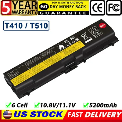 For Lenovo Battery 42T4798 42T4799 T410 T420 T510 T520 W510 W520 SL410 L510 55++ • $14.95