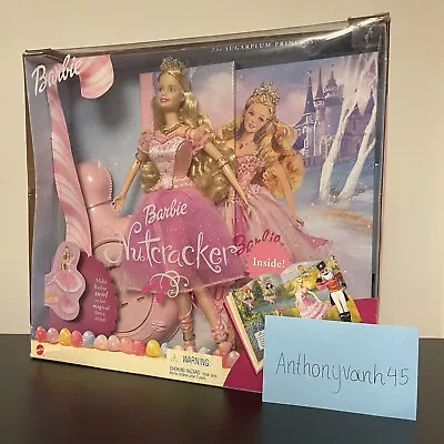 2001 Barbie In The Nutcracker As The Sugarplum Princess W/Dance Stand NIB • $290
