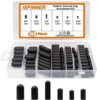 (100 Pcs) Carburetor & Vacuum Rubber Cap Plug Assortment Kit Intake Vacuum Lines • $11.80