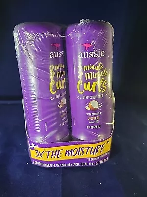 (2 Units) Aussie 3 Minute Miracle Curls Deep Conditioner 8 Ounce Coconut Jojoba • $12.99