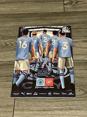 Manchester City Vs Arsenal Premier League 31st March 2024 Programme Book • £3.25