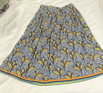 $12.55 • Buy Zara Trafaluc Midi Skirt Pleated African Ankara Pockets Size S