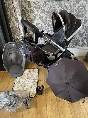Icandy Black Jack Pushchair Pram With Changing Bag Umbrella Raincover • £79.99