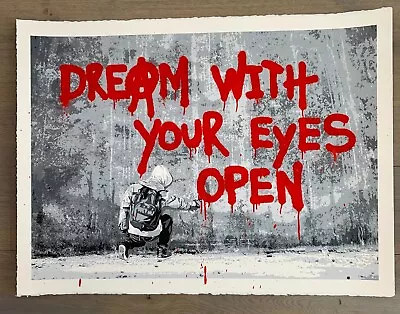 Hijack Print ‘Wake Up' (Dream With Your Eyes Open) Original Signed Mr. Brainwash • $870