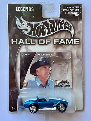 Hot Wheels 2003 Hall Of Fame Carroll Shelby Cobra 427 S/C In Blue W/ Real Riders • $11.99