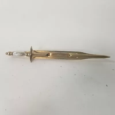 Swank Tie Bar Clip Sword Rapier Vintage 1940s Gold Tone • $14.99