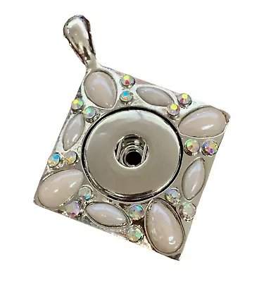 Snap Jewelry Pendant Pearl Rhinestone Fits 18-20mm Ginger Snap Style Charms  • $7.99