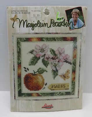 NOS Marjolein Bastin Leisure Arts APPLE BLOSSOMS 5 X 5  Counted Cross Stitch Kit • $19.96