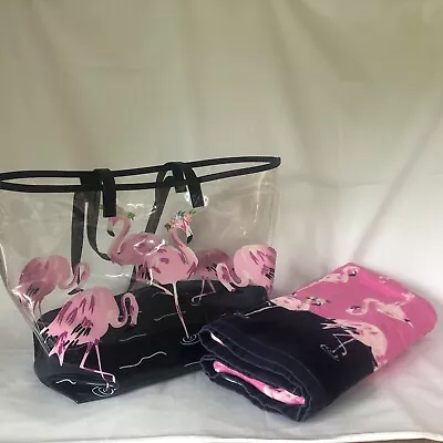 Vera Bradley Flamingo Fiesta 2 Piece Set  Beach Bag And Beach Towel • $79.99