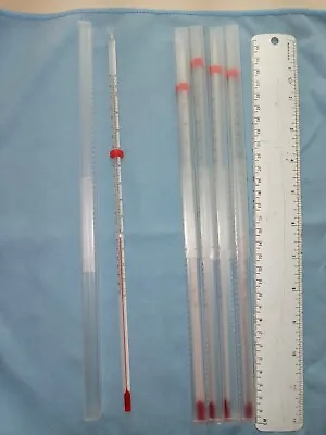 New Lab Thermometer - Red Alcohol With Double Scale (110 C And 230 F) • $7
