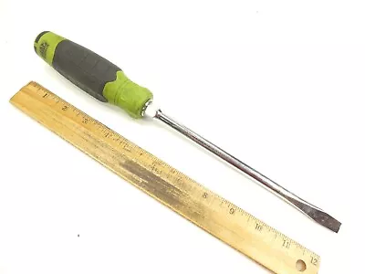 Mac Tools 3/8  Flat Tip Screwdriver Black Green Hard Handle Usa - Slot Slotted • $1.10