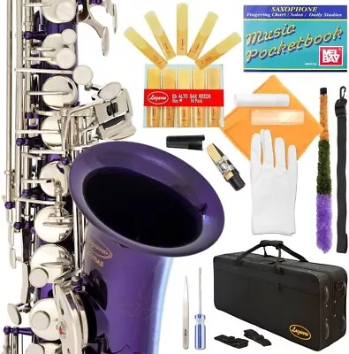 Professional Purple Body Silver Keys E-flat Eb Alto Saxophone Sax 370-PR • $229.99