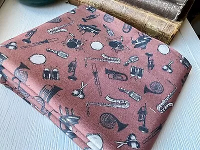 Music Theme Cotton Fabric  Musical Instrument Fabric  1 Yard • $7