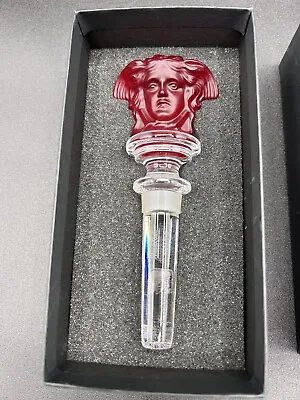 Rosenthal  Versace Red Frosted Medusa Head Bottle Stopper In Box • $145