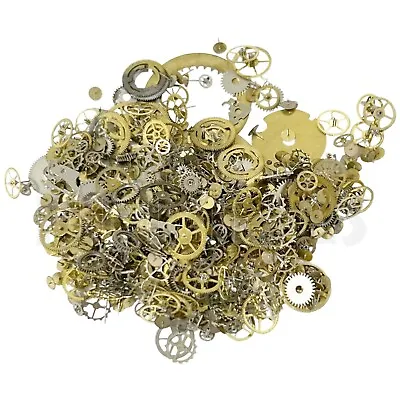 50g Steampunk Jewellery Art Crafts Cyberpunk Cogs Gears Watch Parts • $10.58