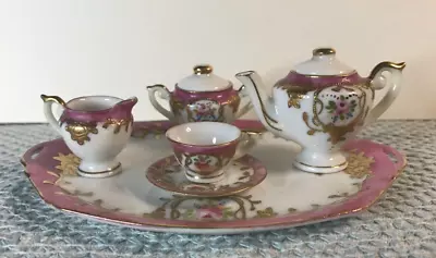 8pc. Vintage Miniature Tea Set Occupied Japan Teapot Creamer Sugar One Teacup • $39.99