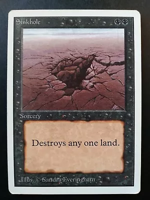 1x Sinkhole MTG **LP Front / MP Back (Unlimited English) • $30