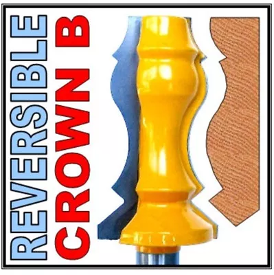 1 Pc 1/2  Shank Reversible Crown Molding B Router Bit Sct-888 • $25