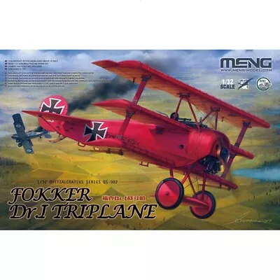 Meng Model Kits Fokker Dr.I  Red Baron  Triplane (New Tool) 1/32 Scale • $99.95