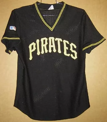 PITTSBURGH PIRATES #30 BLACK PULLOVER JERSEY W/LLOYD McCLENDON GAME PANTS • $196.95