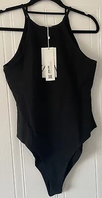 £12.99 • Buy Zara Black Halterneck Bodysuit -  Size Medium - BNWT