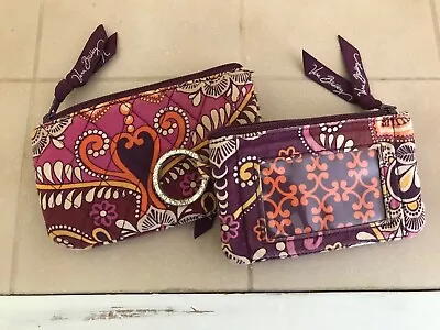 Two Vera Bradley Coin Purse/Wallet/ID Case  - Safari Sunset Pattern • $4