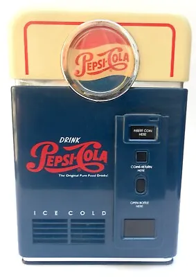 Vintage 1996 Pepsi Cola Soda Pop Vending Machine Coin Sorter Money Bank 7” Tall • $10